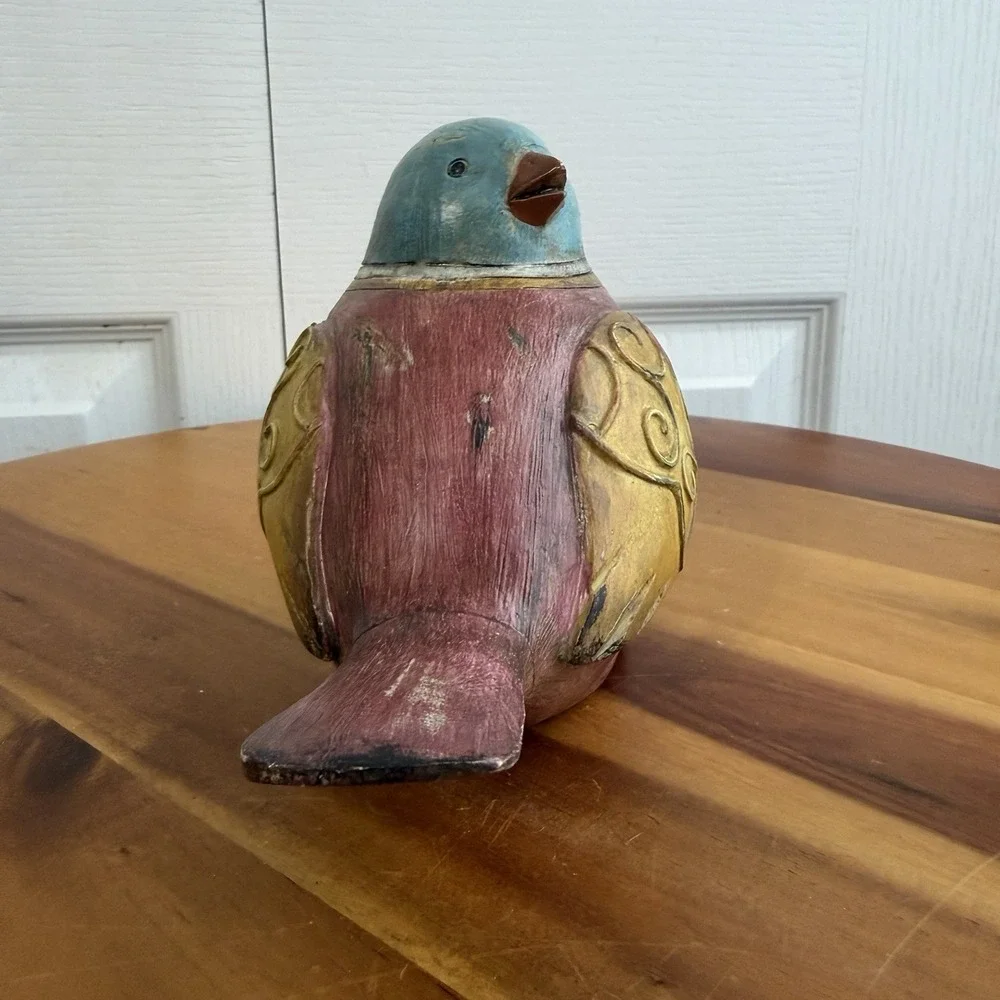 Multicolor Resin Bird Accent Decor Boho Spring Granny Cottage Farmhouse